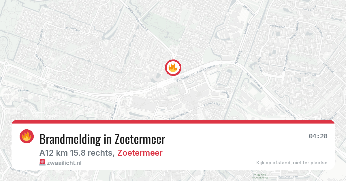 Brandmelding in Zoetermeer — 14 jul 2026