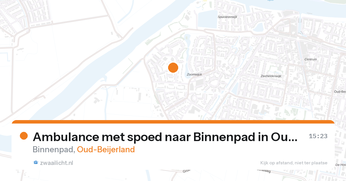 Ambulance met spoed naar Binnenpad in Oud-Beijerland — 27 aug 2026