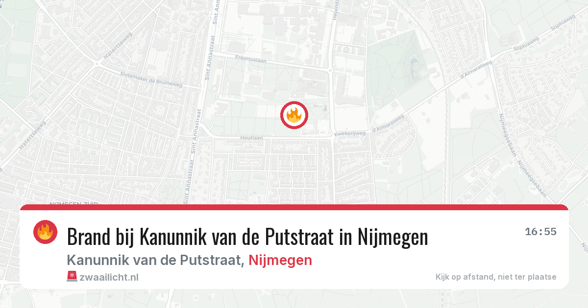 Brand bij Kanunnik van de Putstraat in Nijmegen — 18 jul 2026