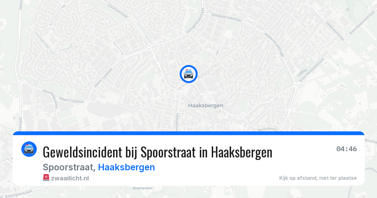 Geweldsincident bij Spoorstraat in Haaksbergen — 1 jun 2026