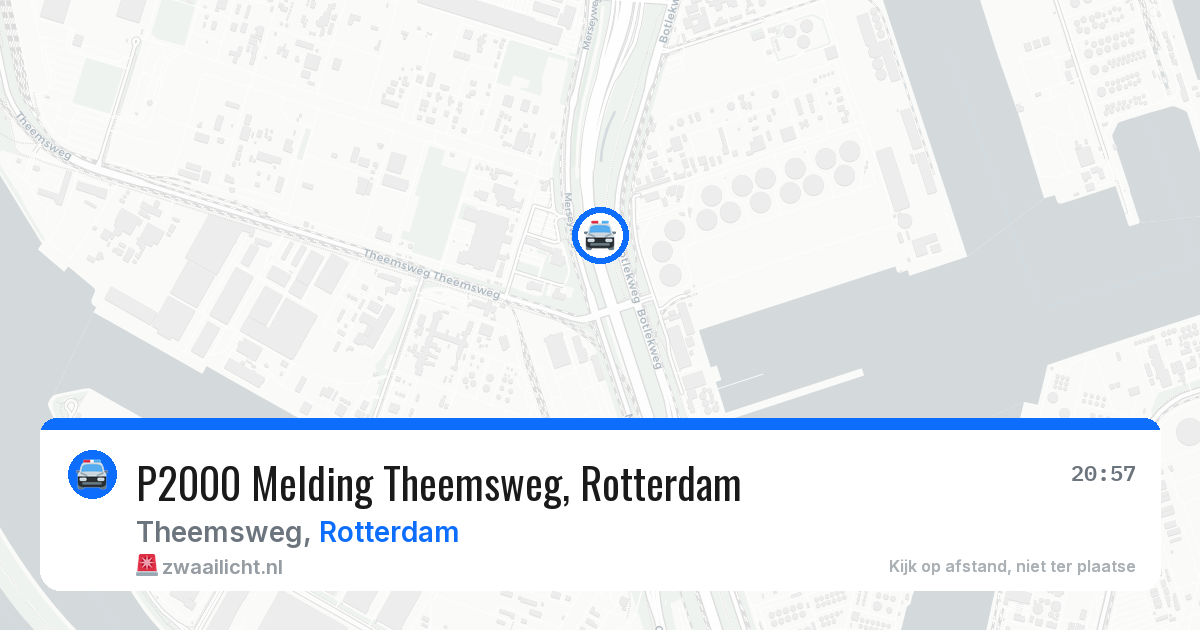 P2000 Melding Theemsweg, Rotterdam — 24 mei 2026