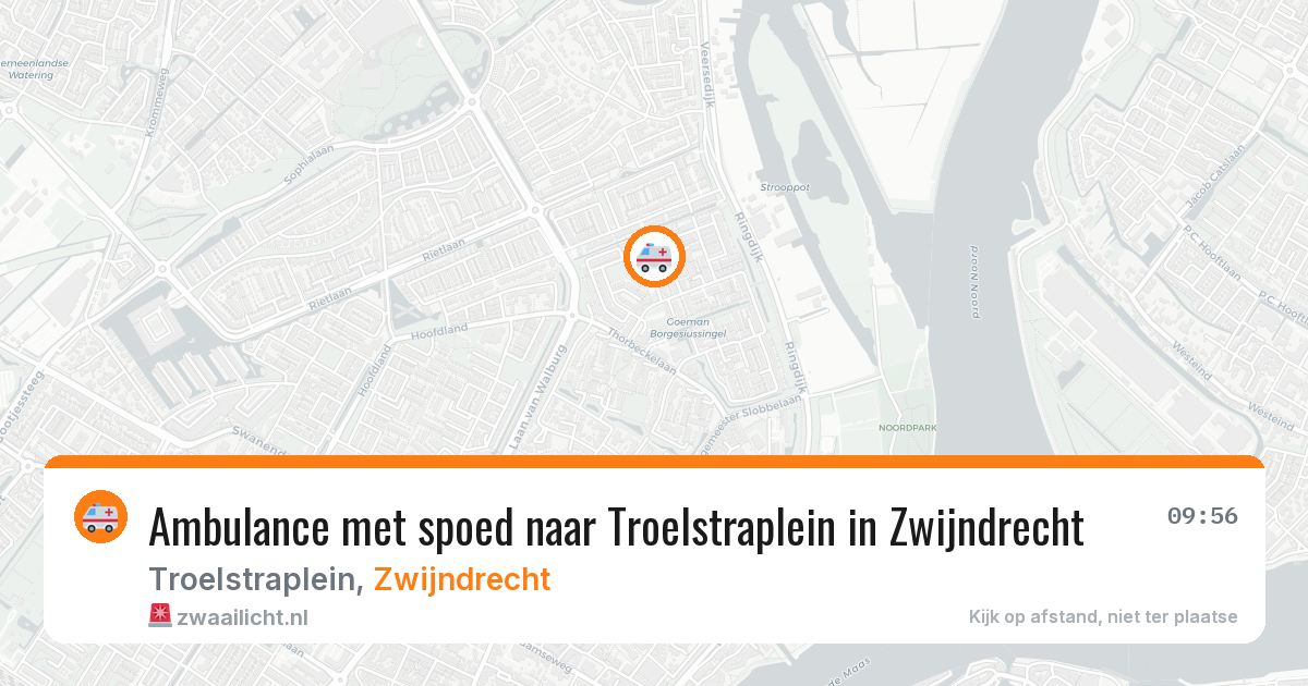Ambulance met spoed naar Troelstraplein in Zwijndrecht — 26 mrt 2026
