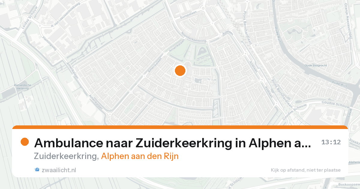 Ambulance naar Zuiderkeerkring in Alphen aan den Rijn — 25 aug 2026