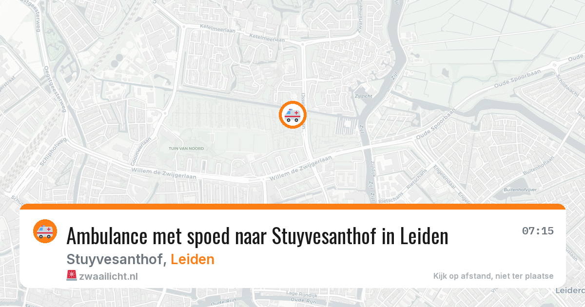 Ambulance met spoed naar Stuyvesanthof in Leiden — 19 mei 2026