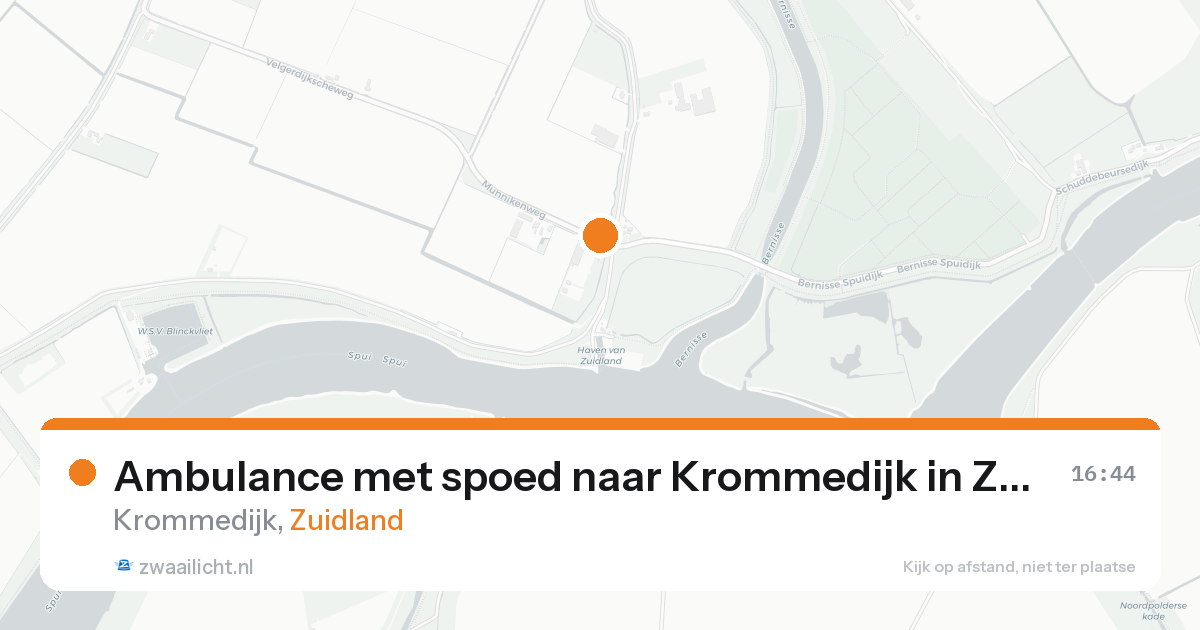 Ambulance met spoed naar Krommedijk in Zuidland — 11 jul 2026