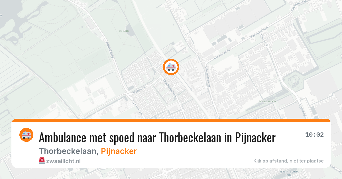 Ambulance met spoed naar Thorbeckelaan in Pijnacker — 11 jul 2026