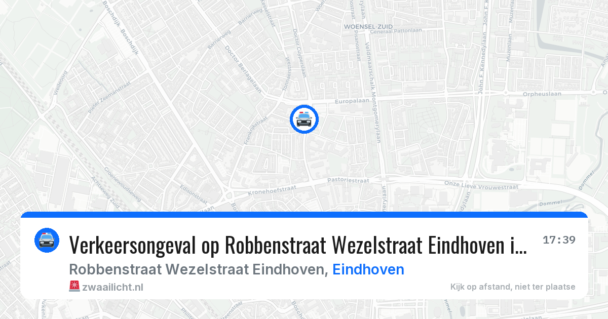 Verkeersongeval op Robbenstraat Wezelstraat Eindhoven in Eindhoven — 28 mei 2026