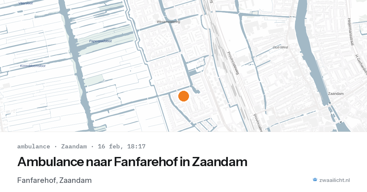 Ambulance naar Fanfarehof in Zaandam — 16 feb 2026