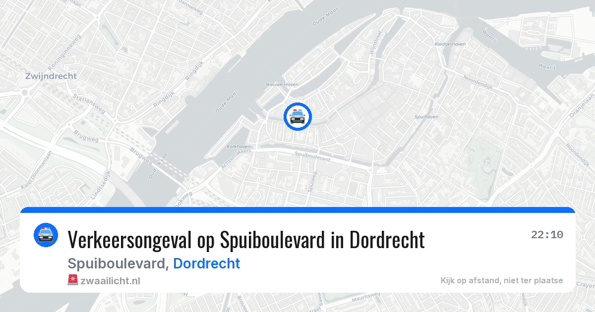 Verkeersongeval op Spuiboulevard in Dordrecht — 13 jun 2026