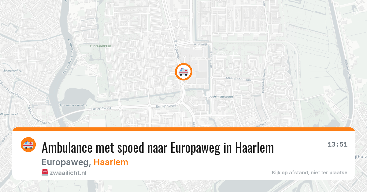 Ambulance met spoed naar Europaweg in Haarlem — 21 jan 2026