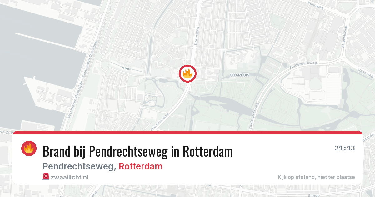 Brand bij Pendrechtseweg in Rotterdam — 1 aug 2026