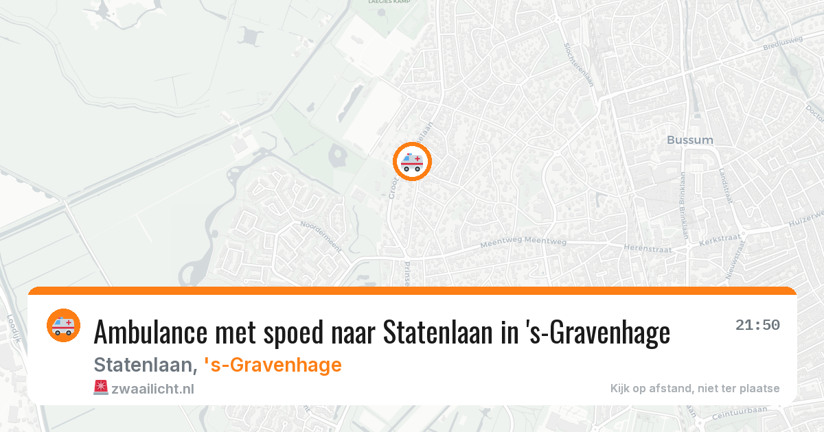 Ambulance met spoed naar Statenlaan in 's-Gravenhage — 5 mrt 2026