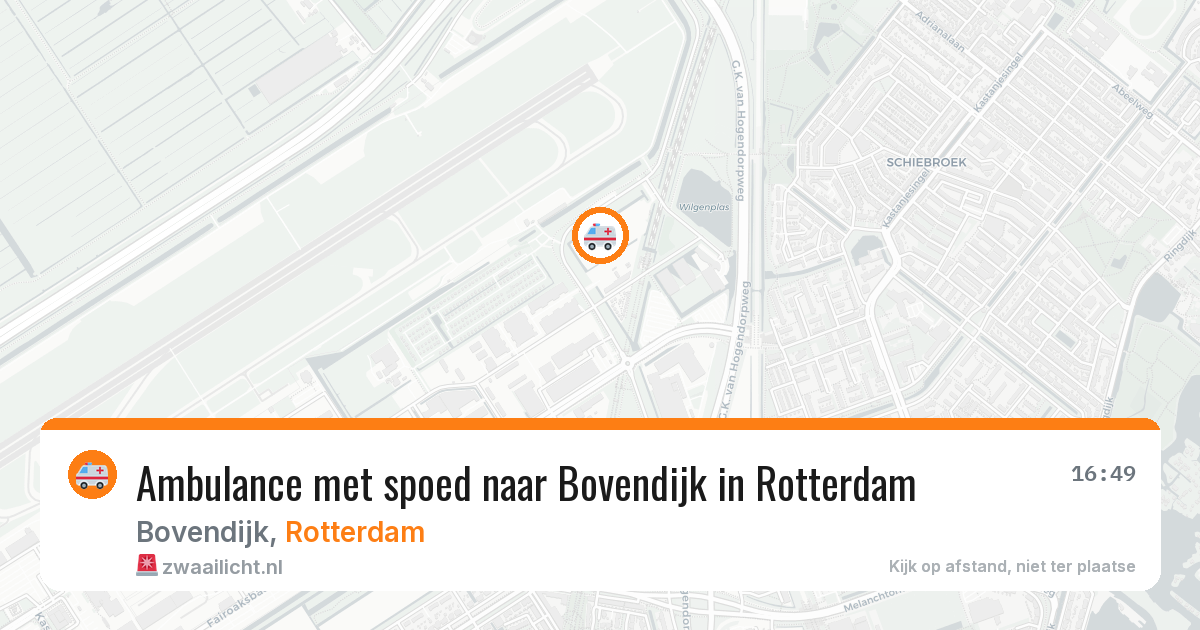 Ambulance met spoed naar Bovendijk in Rotterdam — 11 aug 2026