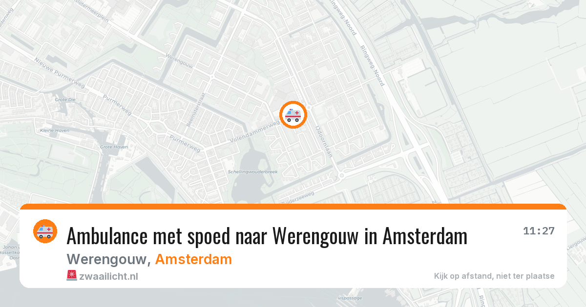 Ambulance met spoed naar Werengouw in Amsterdam — 11 mei 2026