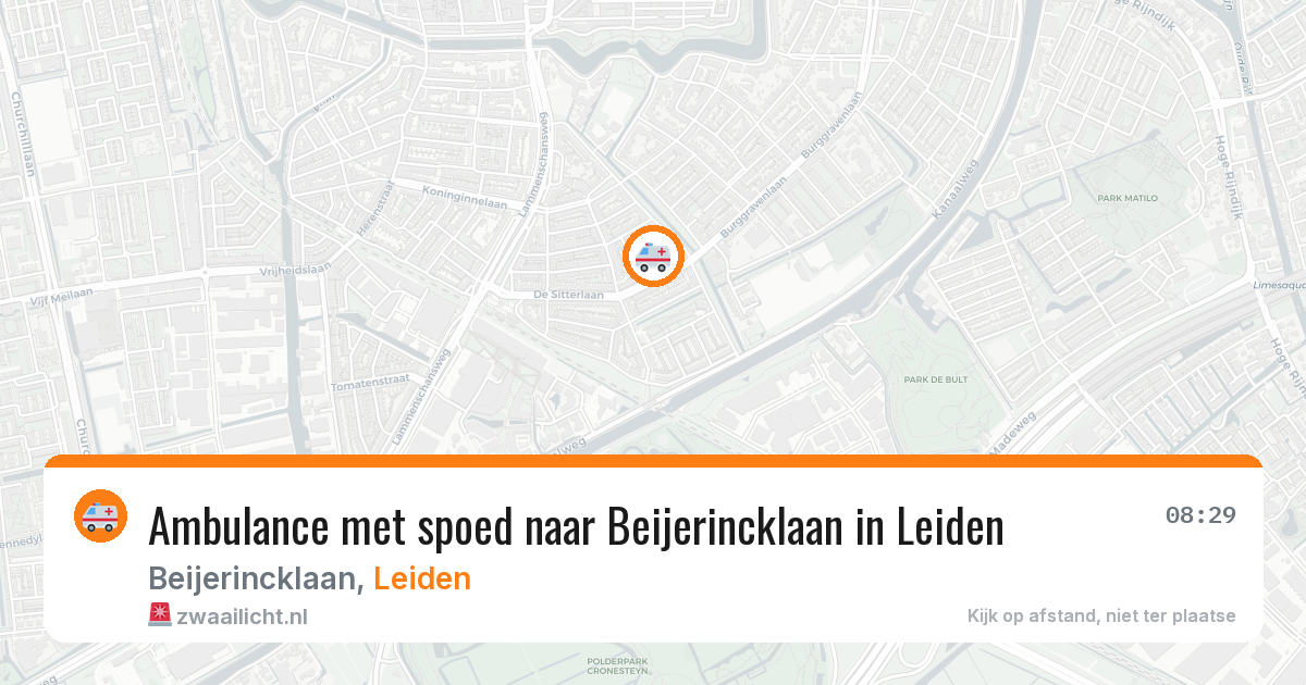 Ambulance met spoed naar Beijerincklaan in Leiden — 2 mrt 2026