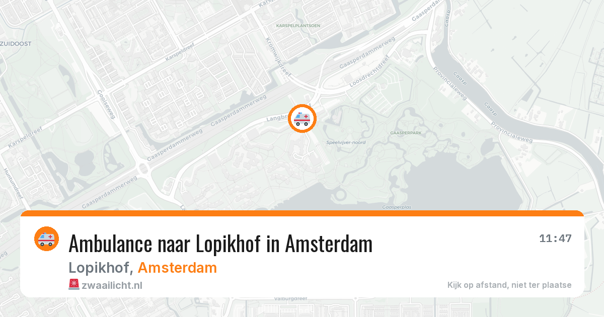 Ambulance naar Lopikhof in Amsterdam — 29 jan 2026