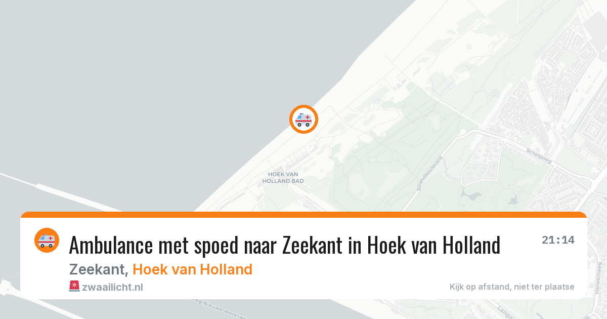 Ambulance met spoed naar Zeekant in Hoek van Holland — 25 mei 2026