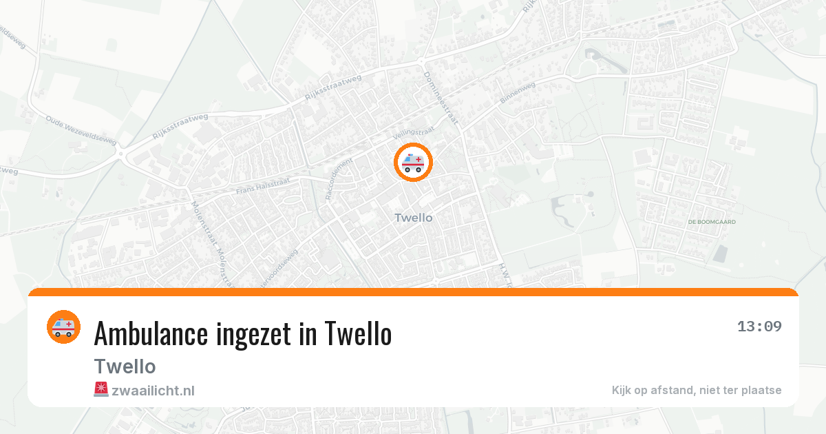Ambulance ingezet in Twello — 3 aug 2026