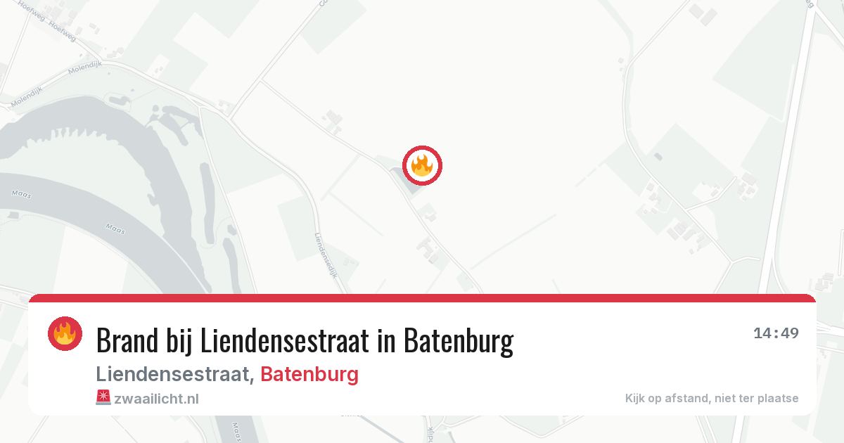 Brand bij Liendensestraat in Batenburg — 10 aug 2026