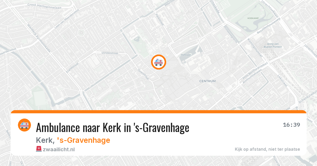 Ambulance naar Kerk in 's-Gravenhage — 31 mei 2026