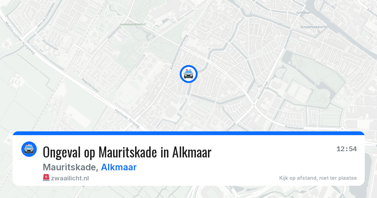 Ongeval op Mauritskade in Alkmaar — 1 jul 2026