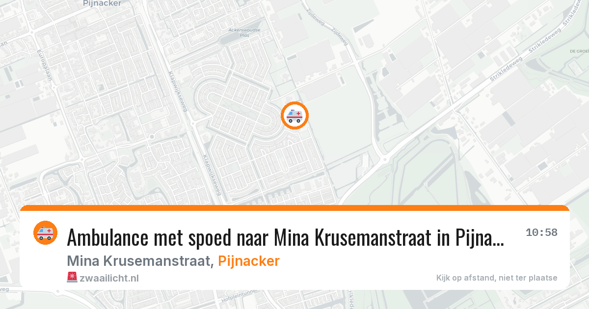 Ambulance met spoed naar Mina Krusemanstraat in Pijnacker — 26 jul 2026