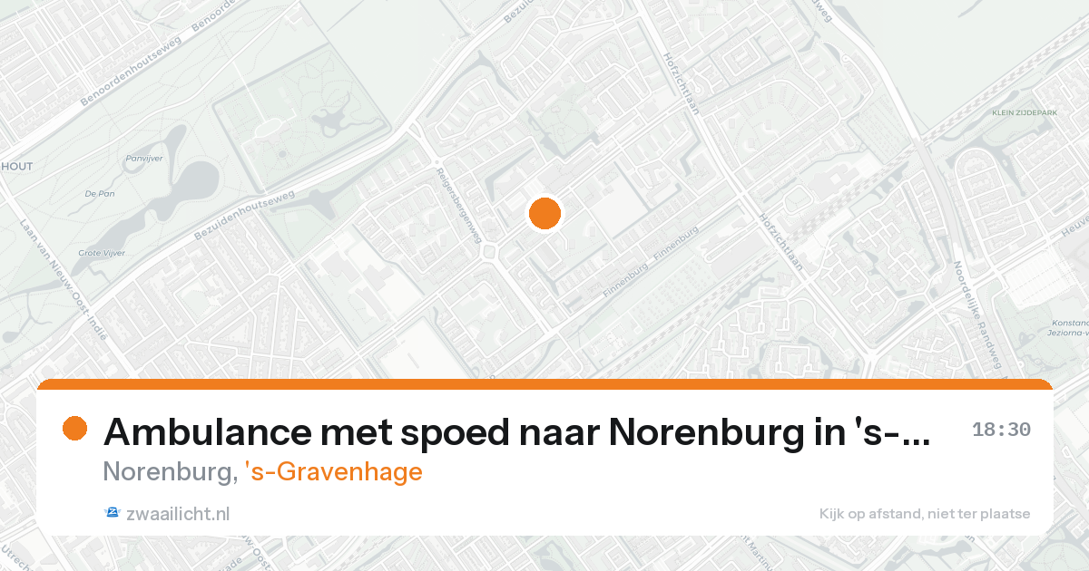Ambulance met spoed naar Norenburg in 's-Gravenhage — 20 aug 2026
