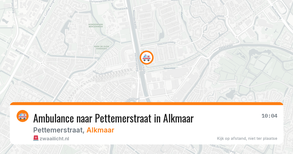 Ambulance naar Pettemerstraat in Alkmaar — 3 aug 2026