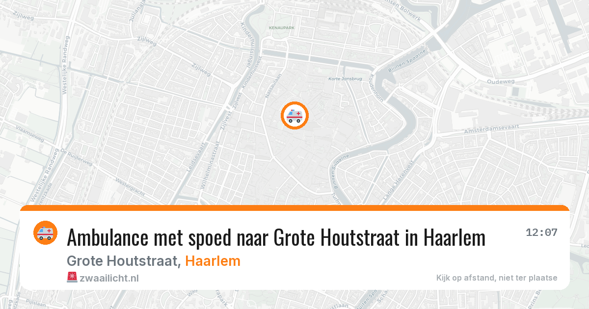 Ambulance met spoed naar Grote Houtstraat in Haarlem — 27 jan 2026