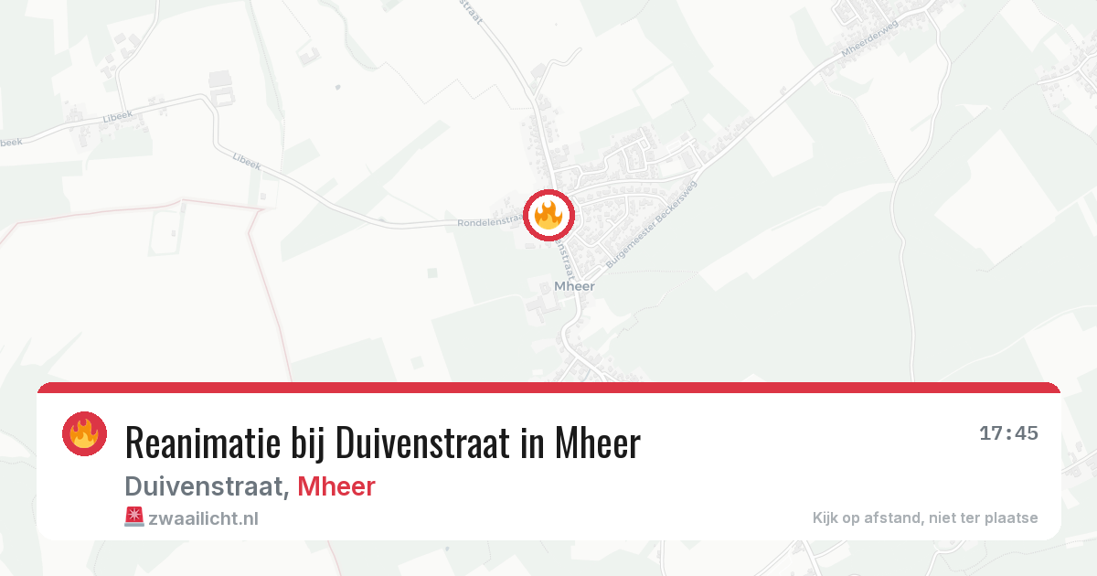 Reanimatie bij Duivenstraat in Mheer — 28 apr 2026