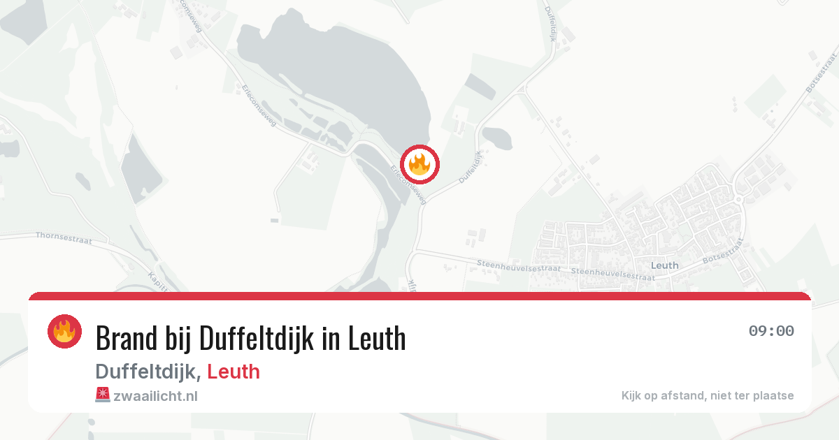 Brand bij Duffeltdijk in Leuth — 23 apr 2026