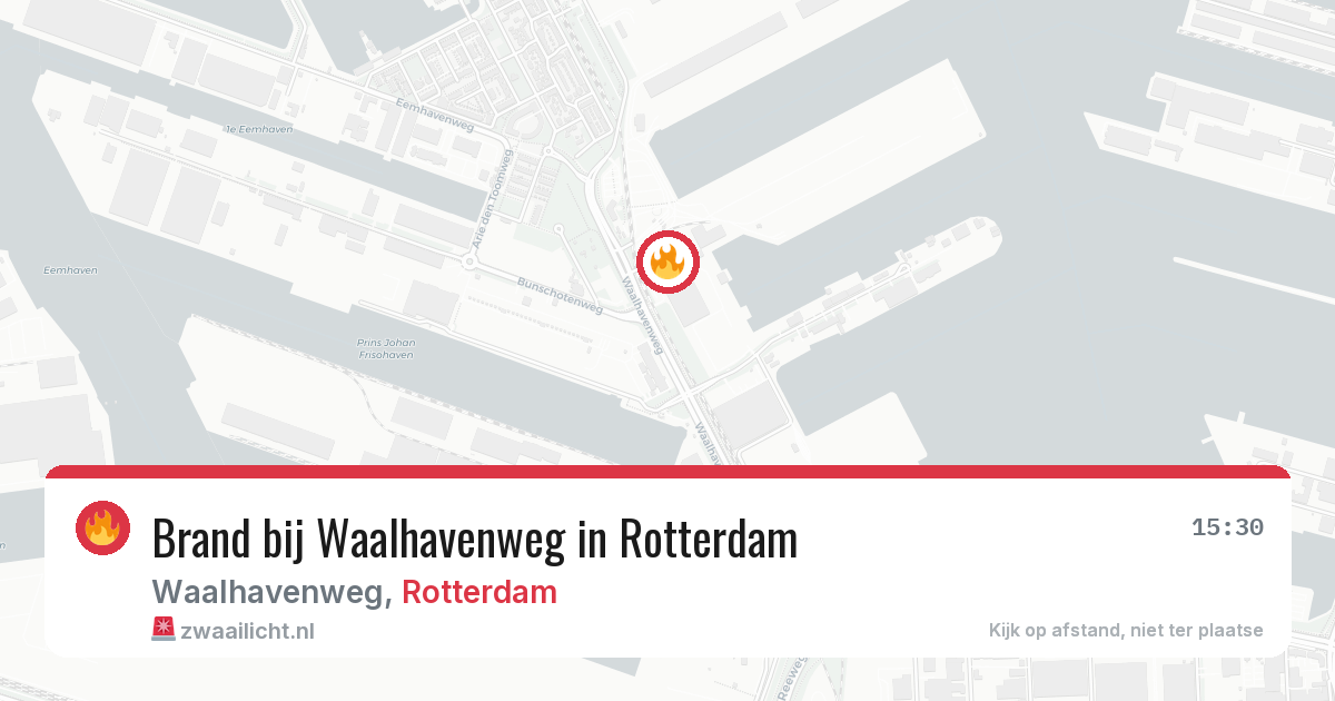 Brand bij Waalhavenweg in Rotterdam — 22 jul 2026