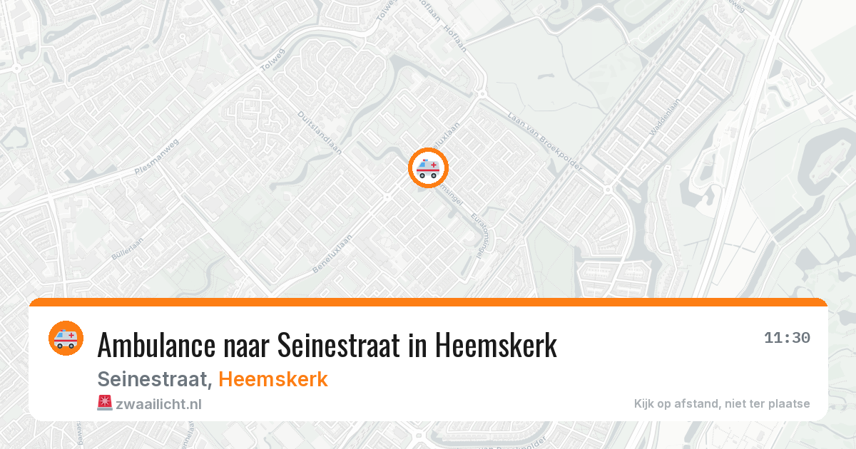 Ambulance naar Seinestraat in Heemskerk — 19 jun 2026