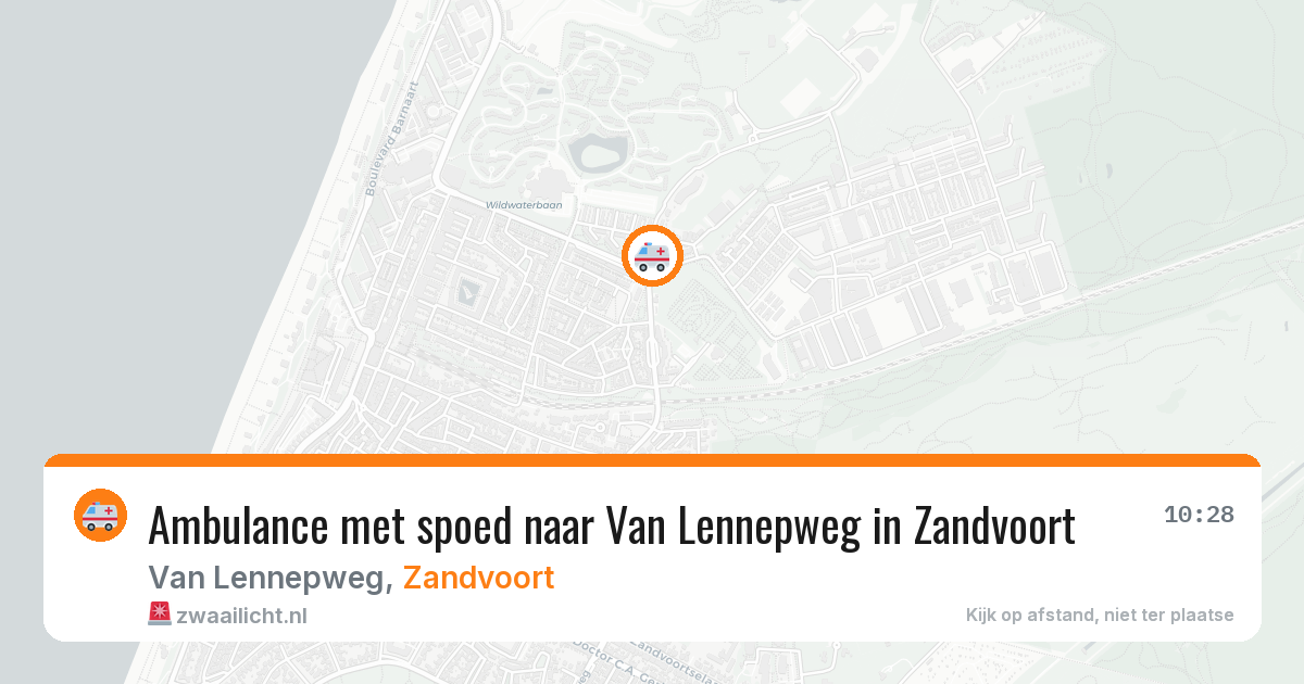 Ambulance met spoed naar Van Lennepweg in Zandvoort — 16 apr 2026