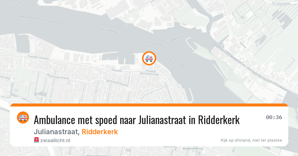 Ambulance met spoed naar Julianastraat in Ridderkerk — 29 jan 2026