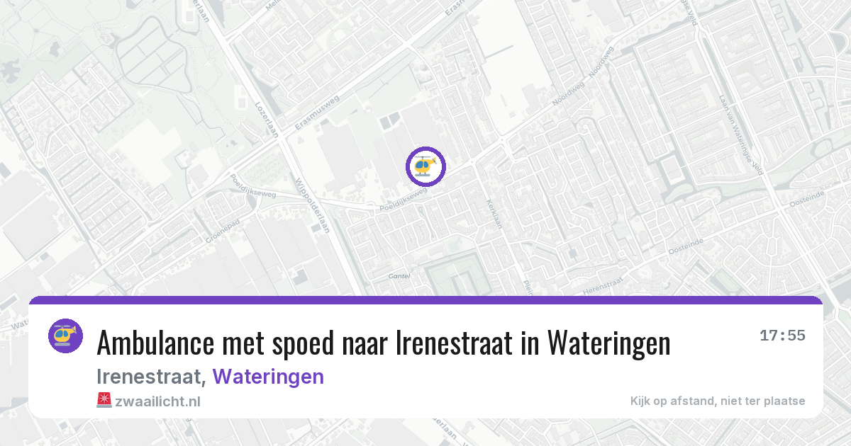 Ambulance met spoed naar Irenestraat in Wateringen — 14 aug 2026