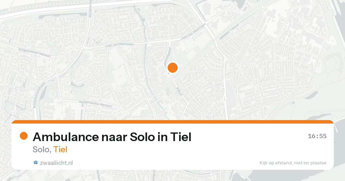 Ambulance naar Solo in Tiel — 23 jun 2026