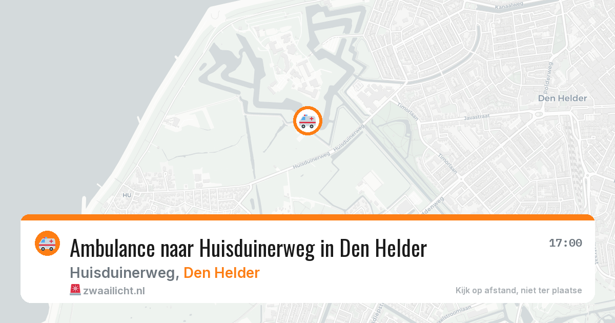 Ambulance naar Huisduinerweg in Den Helder — 9 aug 2026