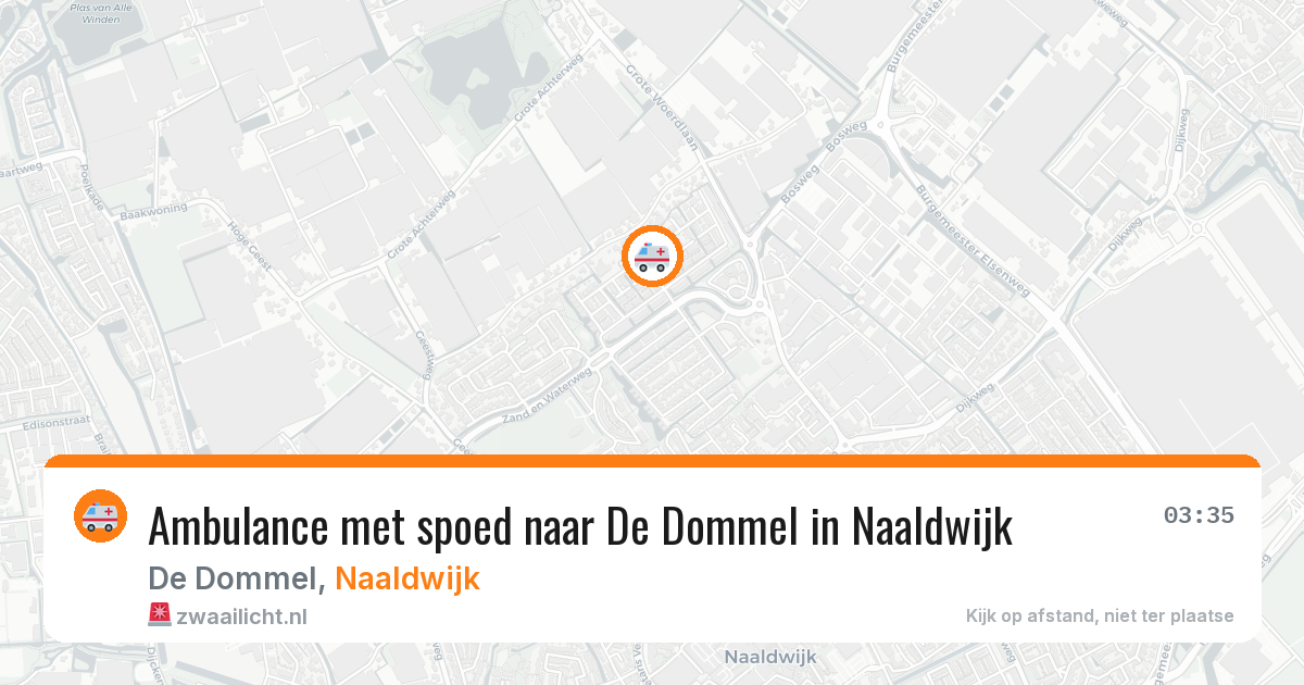 Ambulance met spoed naar De Dommel in Naaldwijk — 13 apr 2026