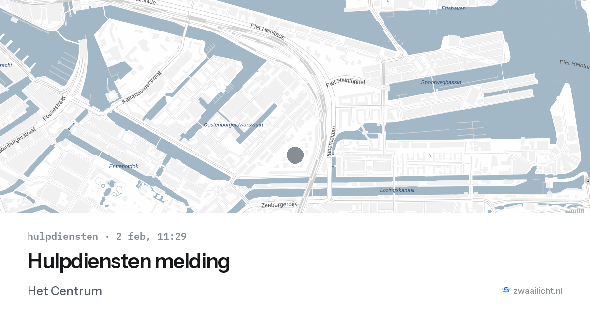 Hulpdiensten melding — 2 feb 2026