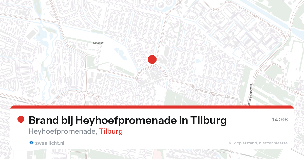 Brand bij Heyhoefpromenade in Tilburg — 27 aug 2026