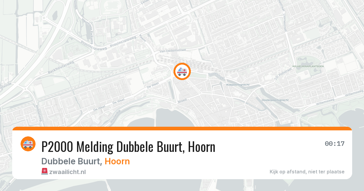P2000 Melding Dubbele Buurt, Hoorn — 31 jan 2026