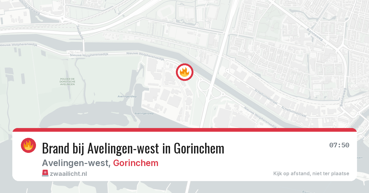 Brand bij Avelingen-west in Gorinchem — 14 jul 2026