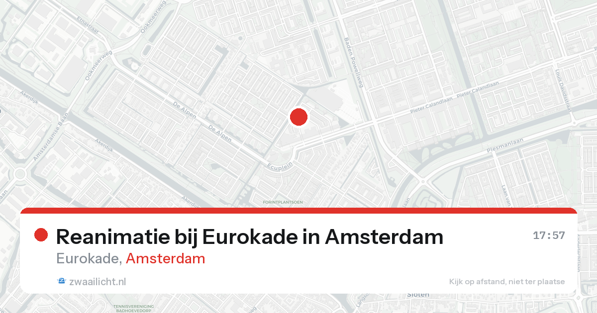 Reanimatie bij Eurokade in Amsterdam — 31 jan 2026
