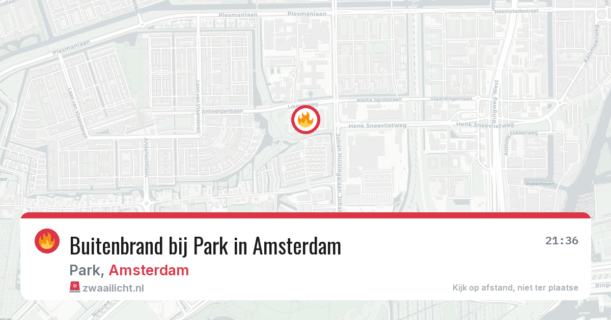 Buitenbrand bij Park in Amsterdam — 1 jul 2026
