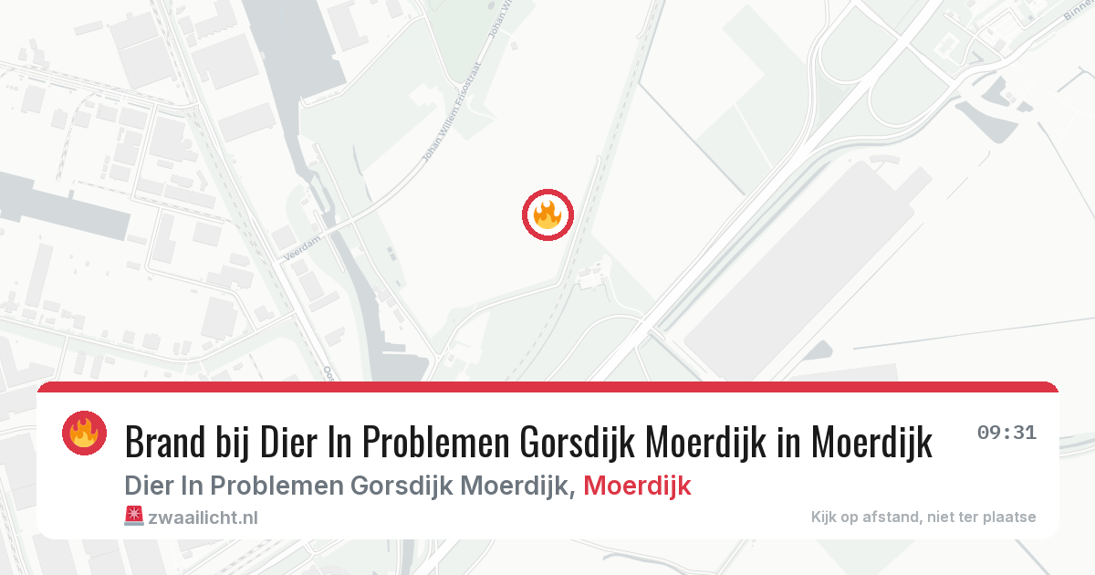 Brand bij Dier In Problemen Gorsdijk Moerdijk in Moerdijk — 8 jun 2026