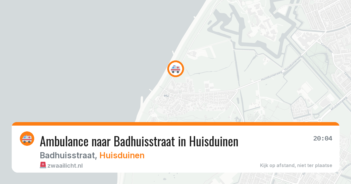 Ambulance naar Badhuisstraat in Huisduinen — 24 mei 2026
