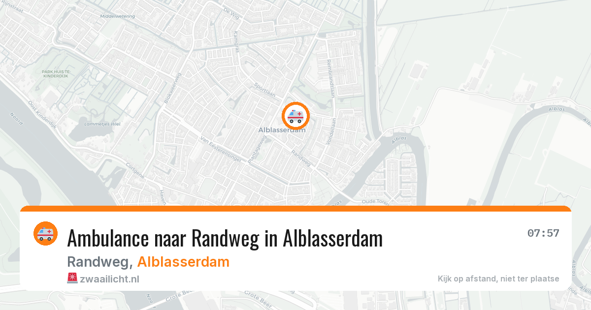 Ambulance naar Randweg in Alblasserdam — 14 aug 2026