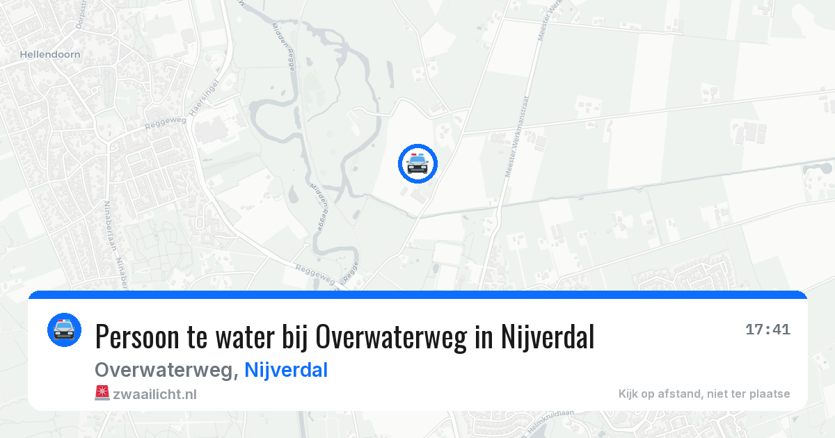 Persoon te water bij Overwaterweg in Nijverdal — 20 mrt 2026