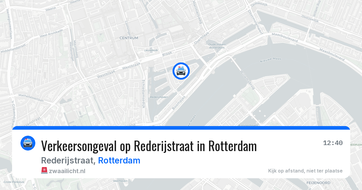 Verkeersongeval op Rederijstraat in Rotterdam — 27 apr 2026